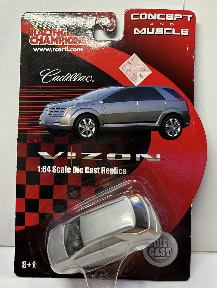 Racing Champions ERTL Cadillac Vizon Concept, серебристый, 1:64, новый в коробке - Изображение 1 из 1