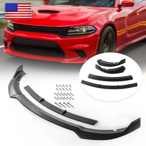 Alerón divisor de labios delantero negro mate 3X para Dodge Charger SXT 2015-2022 - Imagen 1 de 14