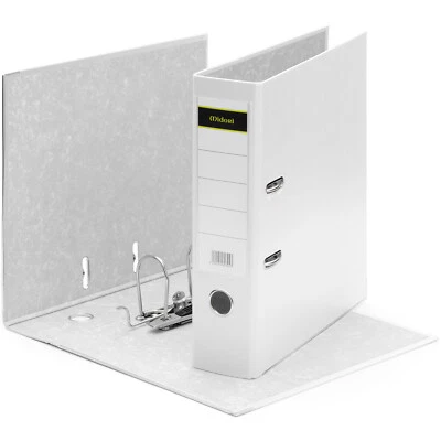 MIDORI © 15 x Ordner A4 8cm PP Kunststoff Weiss Aktenordner Briefordner Breit Büro