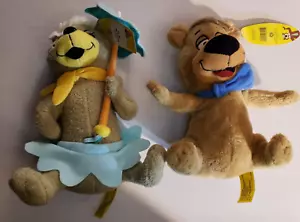 Yogi Bear & Cindy Bear Plush Yellow Tag Hanna Barber WB Warner Brothers NWT - Picture 1 of 9