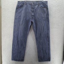 Levi's Jeans Mens 44x30 Purple Denim Mid Rise Jeans 501 xx Button Fly Casual