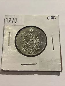 1970 Canada 50 cents Coat of Arms Half Dollar Coin - Circulated - Picture 1 of 2