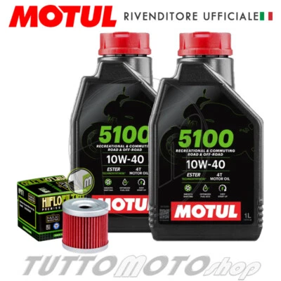 Tagliando SUZUKI AN Burgman 400 2007-2025 / Kit 2 Motul 5100 10w40 + Filtro olio