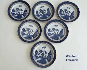 6 VINTAGE STÄNDE ECHTE ALTE WEIDE TEE BEILAGENTELLER 17cm - FABELHAFTER ZUSTAND - Bild 1 von 11