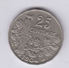 FRANCE 25 Centimes 1904 VF/XF grade (fra1938)
