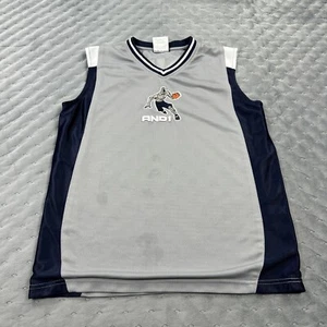 VINTAGE AND1 Basketball Jersey Shirt Youth Boys Medium Gray Mesh Embroidered Y2K - Picture 1 of 12