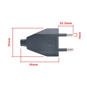 2 Pin EU European US Male Plug AC Electrical Socket Adapter 250V Replacement _t - Afbeelding 1 van 14