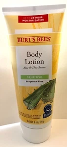 Burt's Bees Body Lotion Aloe and Shea Butter Sensitive Skin Fragrance Free 6 Oz - Picture 1 of 2