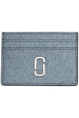 Marc Jacobs Women's The Galactic Glitter J Marc Card Case Silver - Image 1 of 2