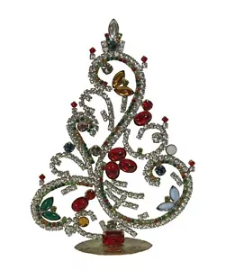 Freistehender Vintage Strass Weihnachtsbaum - Zinkenset Steine (# 14887) - Bild 1 von 3