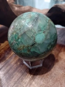 Beautiful Chrysocolla In Quartz Sphere (SP1) - Picture 1 of 7