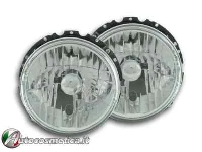 COPPIA FARI FANALI TUNING ALOGENO CROMO PER VW GOLF I 1 + Cabrio 1974-1983 H4 - Immagine 1 di 4