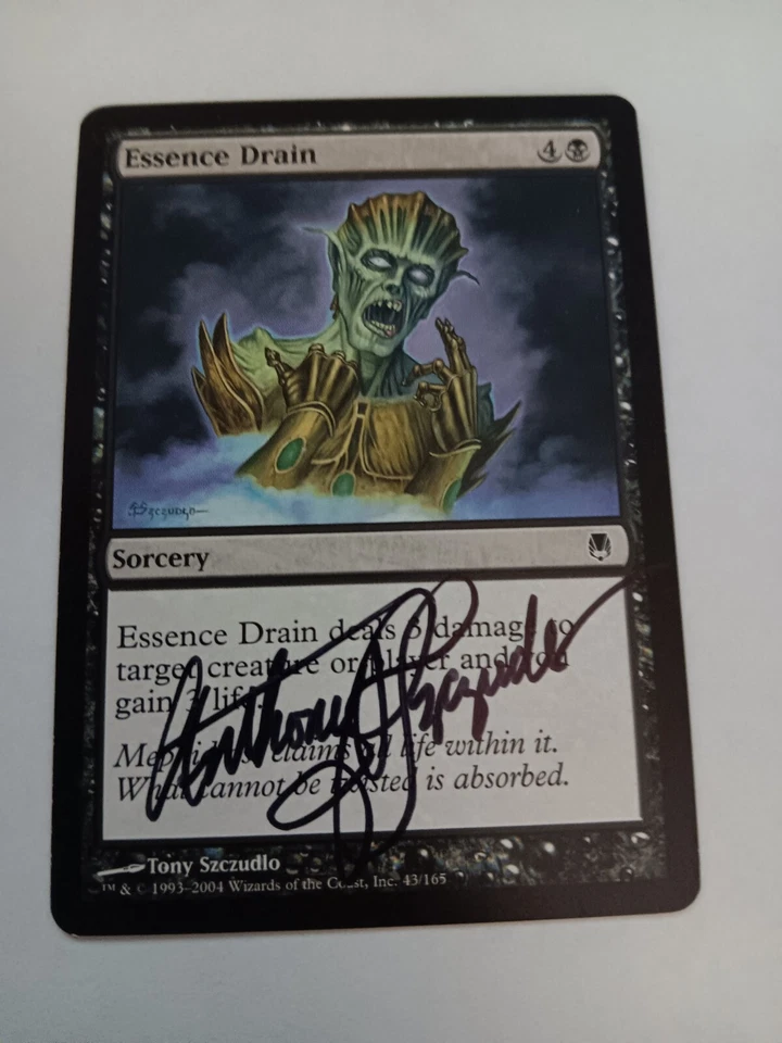 Essence Drain Darksteel  Signed Tony Szczudlo   MTG Magic the Gathering - Image 1 of 1