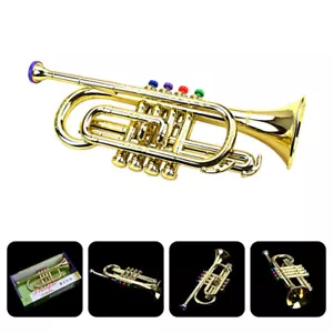  Golden Horn Child Toddler Baby Musical Instruments Toys Kids Trumpet - Picture 1 of 12