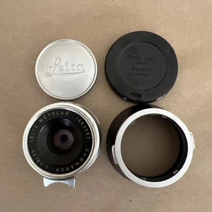 Leica Summaron 35mm f2.8 MF Lens With Hood And Both Caps, Amazing Lens! - Picture 1 of 24