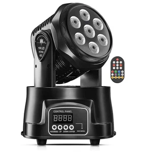 Moving Head Light RGBW LED Stage Lighting Effect 7x10W Moving Heads Wash Ligh... - Picture 1 of 8