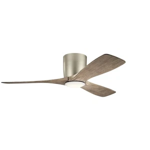 Kichler 300032 Volos 48" 3 Blade Hugger Indoor Ceiling Fan - Wall - Nickel - Picture 1 of 7