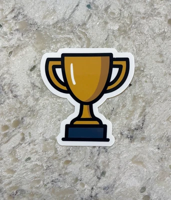 STICKER SURPLUS Championship Trophy Sticker l Gloss or Holographic Laminate l Waterproof Decal