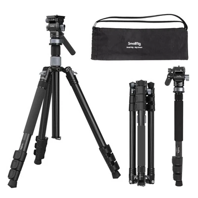 63" Video Travel Tripod, Carbon Fiber Tripod with Quick Release Fluid Head, L... - Image 1 of 4