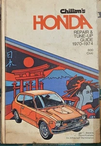 Vintage Chiltons 1970-1974 Honda Repair & Tune-up Guide 1974 600 Civic - Picture 1 of 7