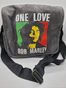 Y2K Bob Marley One Love Denim Jeans Messenger Bag Umhängetasche Rasta Reggae - Bild 1 von 9