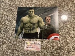 Mark Ruffalo / Chris Evans Duo signiertes 8 x 10 Foto The Avengers mit Echtheitszertifikat - Bild 1 von 7