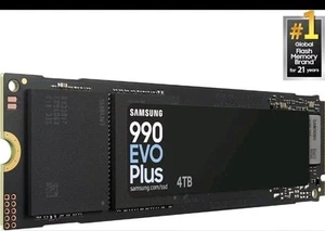 Samsung 990 EVO PLUS 4TB M.2 NVMe Internal SSD - Black (MZ-V9S2T0B/AM) - Afbeelding 1 van 3
