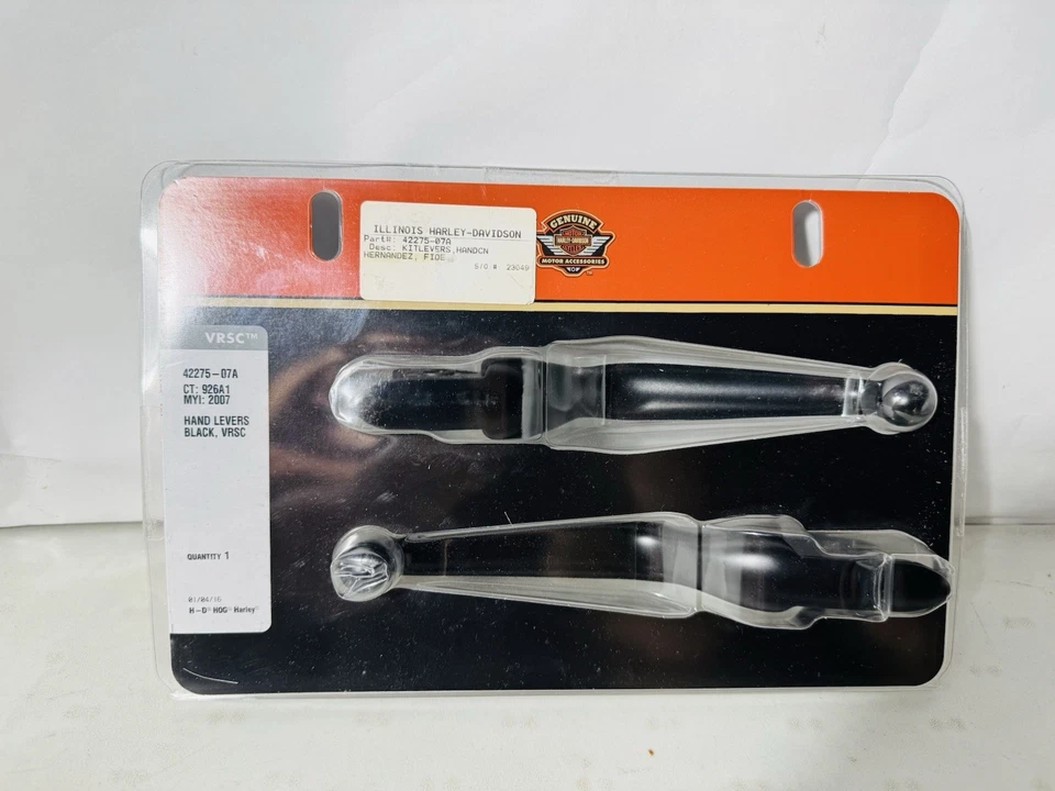 NUEVO OEM Harley Davidson Kit de palanca de mano negra, VRSC, 42275-07A Foto 1 de 3