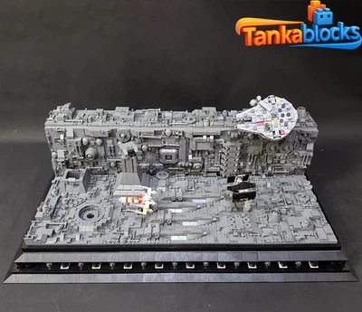 MOC Deathed Star Trench Attack Scene Model Space Millennium Falcon Ship 3858pcs - Image 1 of 4
