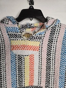 Earth Ragz Mujer Pequeña Boho Hippie Sudadera con Capucha Manga Larga Colorido Rayas - Imagen 1 de 9