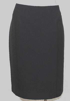 NUEVA Falda Halógena Negra Costura Talla 12 Bien Hecha $68 Foto 1 de 4