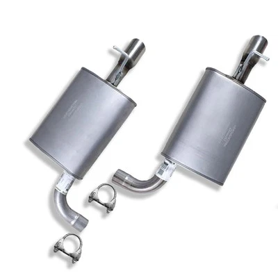 Stainless Steel Pair of Exhaust Mufflers fits: 2011-2016 Ford Explorer 3.5L - Image 1 of 4