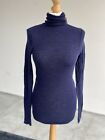 COS 100% Wool Turtle Neck Long Jumper Size Medium 10 New With Tags Navy