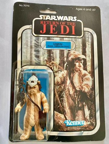 Vintage 1983 Star Wars: Return of the Jedi, Ewok Logray Action Figure - NEW Cover