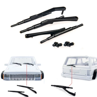 1:10 RC Crawler Rubber Wipers for Axial SCX10 90046 90047 4WD D90 Parts Black - Image 1 of 4