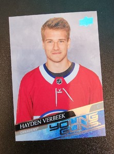 Hayden Verbeek 2020-21 Upper Deck YOUNG GUNS Rookie #714 Montreal Canadiens