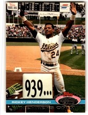 1991 Stadium Club Members Only Top Thief Rickey Henderson #NNO Oakland Athletics