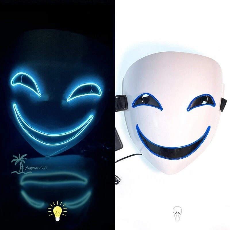 Máscara de Halloween Black Bullet Kagetane Hiruko Cosplay utilería anime japonés LED NUEVA Foto 1 de 3