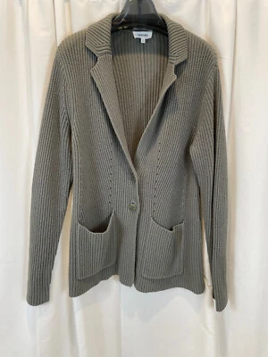 Splendid Sz Small Women Gray Button Front Ribbed Long Cardigan Long Sleeve Knit - Image 1 of 4