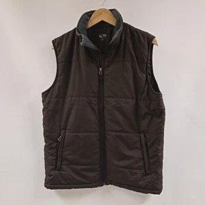 Champion Mock Neck Full Zip Up Sleeveless Vest Mens Size Medium Brown - Picture 1 of 10