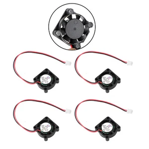 4x Brushless DC Cooling Blower Fan 5V 0.12A 2507S 25x25x7mm Sleeve 2 Pin Wire - Photo 1/12