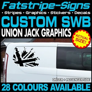 PEGATINAS GRÁFICAS BANDERA FORD CUSTOM SWB UNION JACK AUTOCARAVANA CÁMPER FURGONETA - Imagen 1 de 2