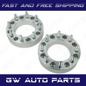 2 PC 2" Wheel Spacer 8x6.5 to 8x6.5 Stud 14x1.5 Fits GMC C2500 C3500 K2500 K3500 - Picture 1 of 9