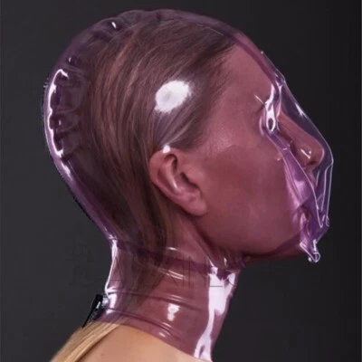 Latex Hood with Breath Control Hole for Play Suffocating Rubber Mask Clubwear UK - Image 1 of 4