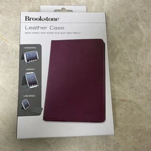 Brookstone Tablet Case w/ Three-Way Stand for iPad Mini Purple Leather - Picture 1 of 6