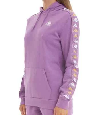 KAPPA Felpa con cappuccio donna viola medio 222 BANDA THEBUNDABERG VIOLA LAVANDA NUOVA - Immagine 1 di 4
