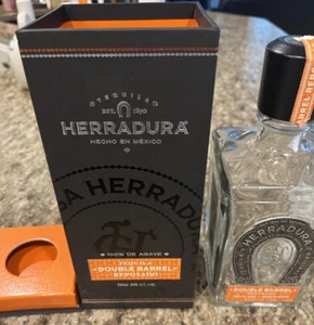 Herradura Double Barrel Reposado (2)Tequila Bottle and (1)Box, Empty 750 ml - Picture 1 of 7