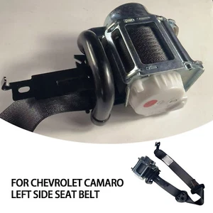 2016 17 18 19 20 21 22 2023 For Chevy Camaro left side seat belt BLACK 84496694 - Picture 1 of 16