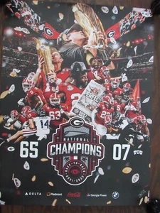 Poster GEORGIA BACK TO BACK CAMPIONATO NAZIONALE UGA 18x24 Coca Cola Delta - Foto 1 di 11