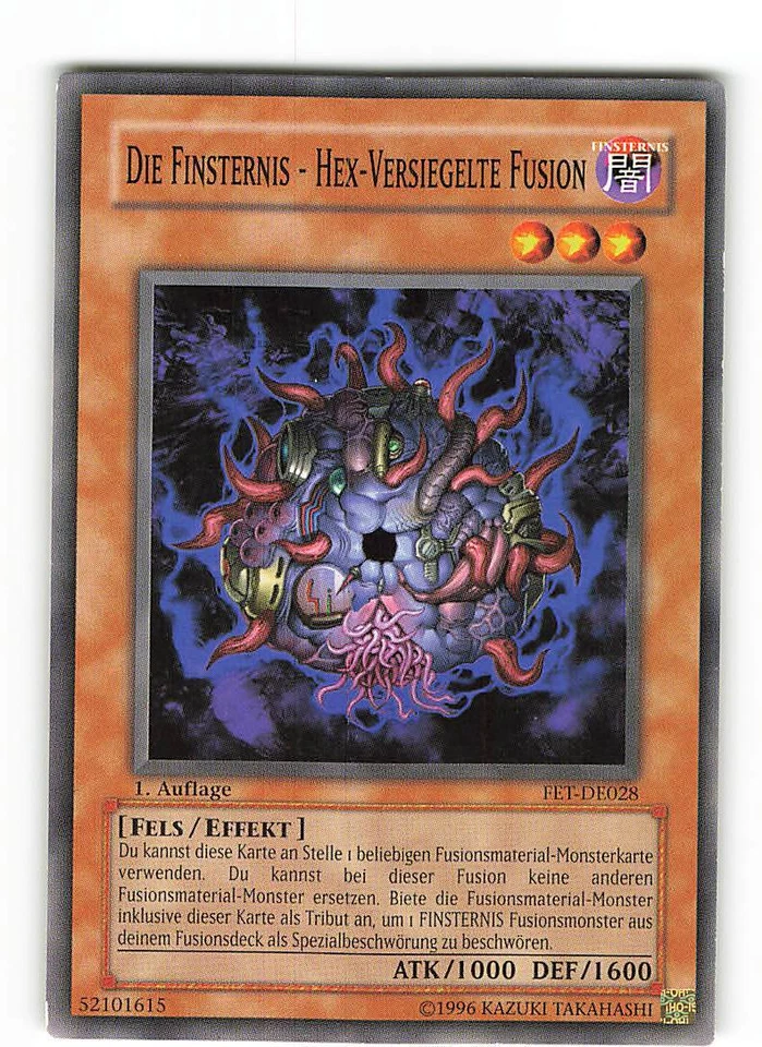 Yugioh DIE FINSTERNIS - HEX-VERSIEGELTE FUSION , fet-de028 Common deutsch NM  - Bild 1 von 2